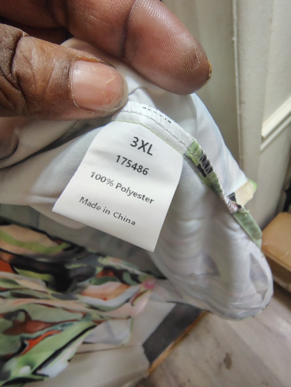 Un Listed Lightweight Floral Print Hi- Lo Button-Up Dress Green - Picture 4 of 4